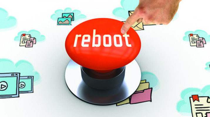 A "reboot" button.