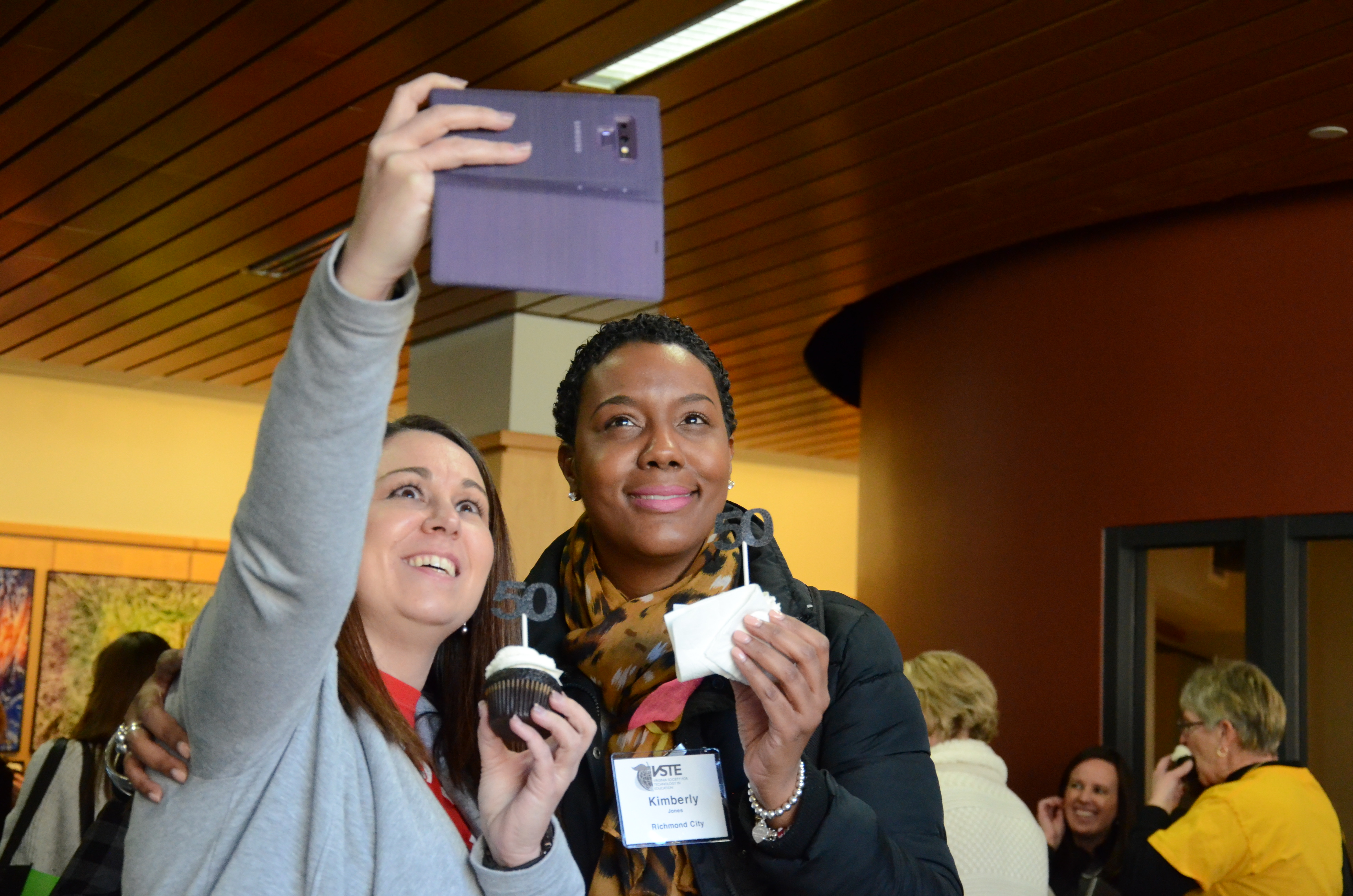 Participants take selfie. 