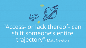 quote on blue background